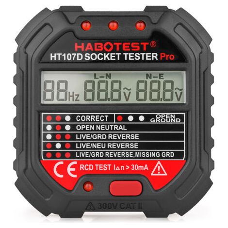 Testeur de fil de terre pour testeur de prise, phase de prise (réglementation UE HT107D) (1/4)