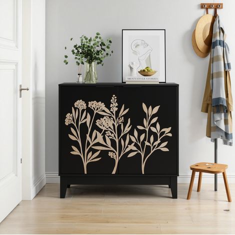 Madia sideboard contenitore in MDF nero OKMYHOME (1/5)