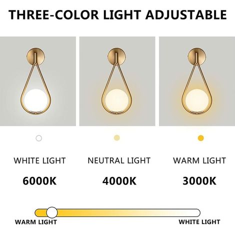 Betterlife LED Wandleuchte Gold Verstellbare Eckinstallation Moderne Innen Industrielle Retro Wandlampe, Elegante Glas Runde Kugel Metall Lampenschirm Wandlampe Wohnzimmer Flur E27 Wandleuchte (1/4)