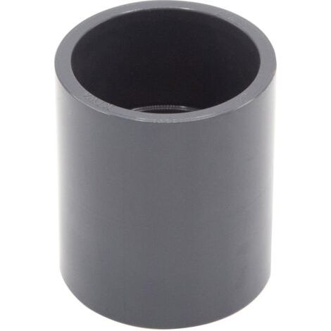 Manchon PVC manchon adhésif 40 mm, manchon PVC avec 2 connecteurs, rond, noir (1/5)