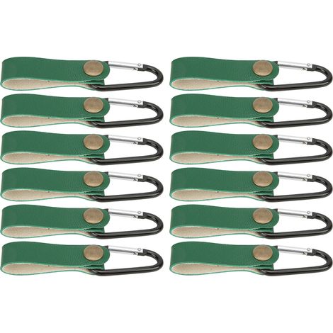 12 Crochets Adhésifs en Cuir Synthétique 5KG - Porte-ustensiles pour Cuisine et Salle de Bain - Lot de 12 (1/5)
