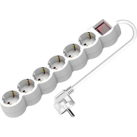 Value 19.99.0956 Multipresa Bianco Spina CEE 1 pz. (1/2)