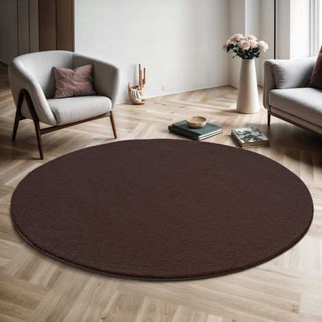 Relax tapis salon doux antidérapant lavable marron