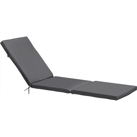 Coussin bain de soleil 186x53x5 cm – 100 % polyester – Épais et confortable – Fixation facile avec sangle et liens latéraux – Solys