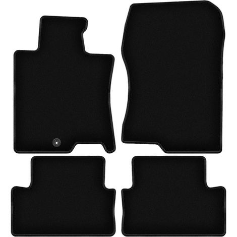 Alfombrillas básicas de terciopelo negro para: Honda Accord VIII sedán, familiar, turismo (2008-2015) (1/5)