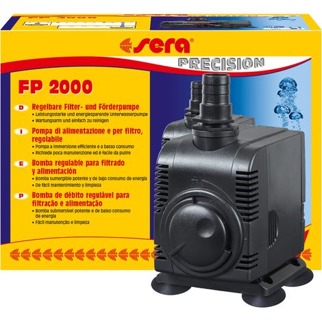 Pompe pour filtration et circulation d'eau sera FP 2000 Filtration et Circulation d’Eau Compacte et Réglable, Axe en Céramique Durable, Faible Consommation, Eau Douce et Eau de Mer (1/4)
