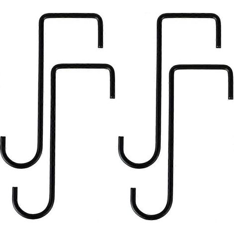 Ensemble de 4 crochets muraux en métal pour clôture, jardinage, intérieur ou extérieur, pour mangeoires à oiseaux, jardinières, lanternes (1/5)