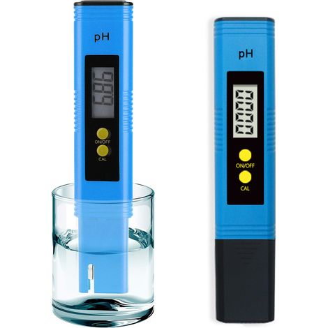 Lot de 2 ph-mètres pour la culture hydroponique de l'eau, stylo testeur de PH numérique 0.01 haute précision avec batterie, plage de mesure de PH 0-14 (1/5)