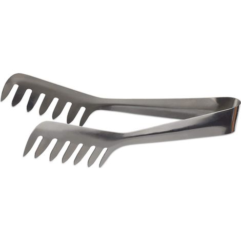 Pince à Spaghetti en Acier Inoxydable, Couvert à Salade pour Buffet, pour Lave-Vaisselle, 20 cm, argenté