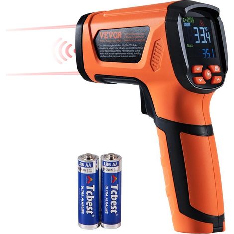 Double laser 50:1 pour viser avec précision, thermomètre infrarouge portable pour four à pizza et moteur (1/5)