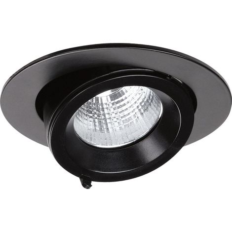 RANDY 1 Downlight rond orientable noir 50° LED intég 14,4W 4000K 1300lm ARIC 51251