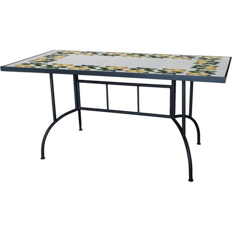 Tavolo rettangolare mosaico modello design 80x150cm Verdelook