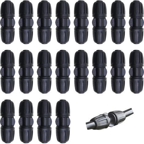 CCYKXA Drip irrigation accessories, 20 pieces of 1/2-inch drip irrigation tubing, type I drip irrigation connector, 16mm drip watering accessories for garden and patio