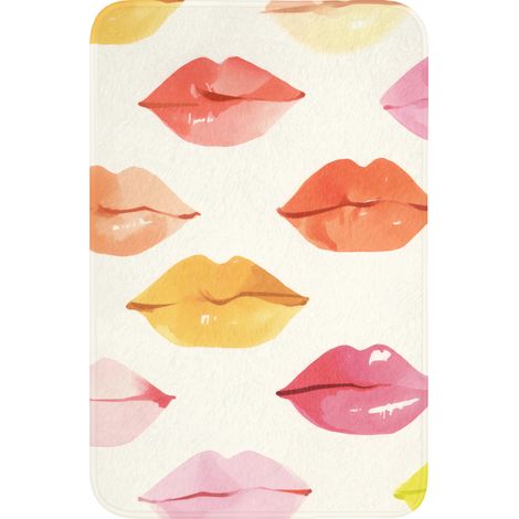 ALFOMBRILLA PARA EL VÁTER Labios - Coloridos - Brillantes 40x60 cm
