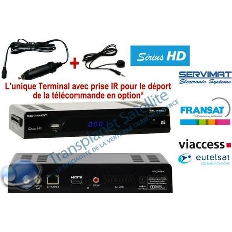 Récepteur HD - SERVIMAT - SIRIUS III - Fransat - Allume-cigare - Infrarouge - HDMI offert