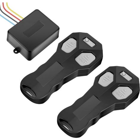 Zoternen Télécommande de treuil sans fil universelle, double contrôleur, interrupteur radiocommandé, télécommande RF 12 V-24 V, portée de 30 m, compatible avec Warn Ramsey Superwinch Smittybilt Gorill