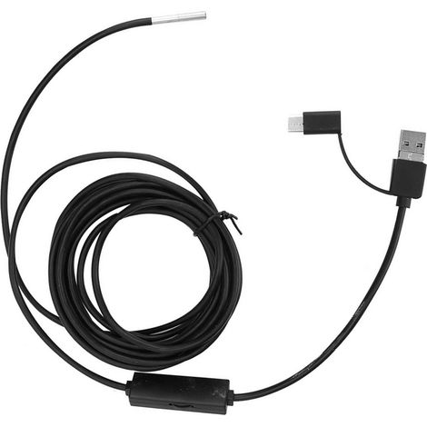 Endoscope 5m pour Android Type C, Caméra HD Étanche 3.9mm pour Téléphone Mobile, 3 en 1 (1/5)