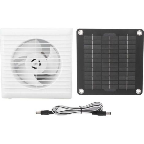 Ventilateur d\'extraction solaire IP67 étanche 6 pouces sûr 10W 12V ventilateur de panneau solaire pour poulailler hangar maison pour animaux de compagnie (1/4)