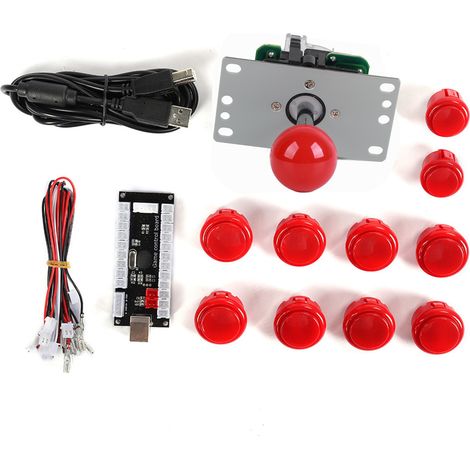 Kit solo avec 30/24 boutons de type carte et joystick 5P, carte mère USB noire. (1/5)