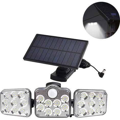 Projecteur Solaire Extérieur - Capteur De Mouvement - 138 LED - 350 Lumen - IP65 - Panneau Solaire Monocristallin 5,5 V 1,8 W - 1 Pièce (1/5)