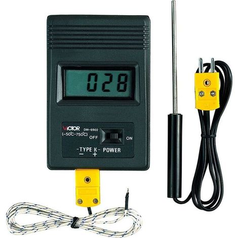MESUREUR COMPTEUR TEMPÉRATURE PORTABLE NUMÉRIQUE DIGITAL AVEC SONDES T054