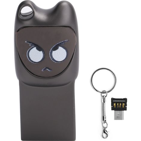 Mini Disque Flash USB 2.0 16GB Gris - Design Mignon avec Motif Cartoon pour Téléphone et Ordinateur (1/5)