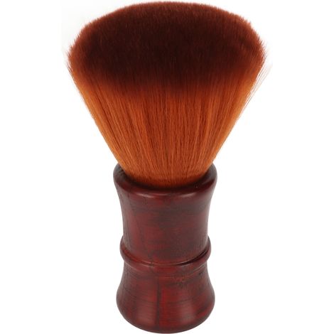 Brosse à barbe homme poils nylon doux manche bois brun, outil de toilettage pour nettoyage et coiffage, brosse de soin barbe (1/5)
