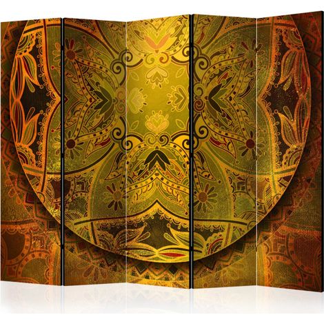 Paravent 5 Volets "Mandala : Force D'or" 172x225cm (1/2)