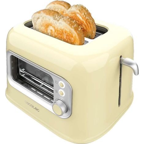 Grille-pain Rétro Jaune 2 Fentes 700W (1/2)