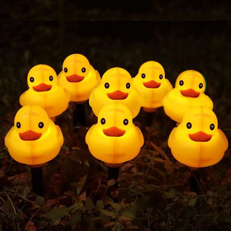 Paquet de 12 lumières solaires imperméables de voie de jardin de canard avec 8 Modes, lumières solaires de ficelle de 17,4 pieds pour la cour (1/5)