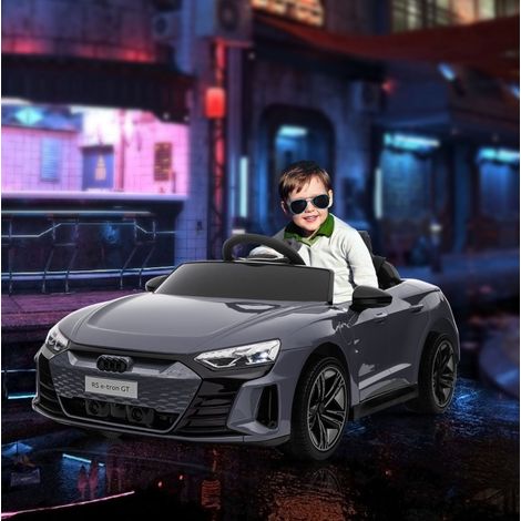 Coche eléctrico infantil 12 V Audi RS e-tron GT, mando 2,4 GHz, 2 motores, gris DESVIAE (1/5)