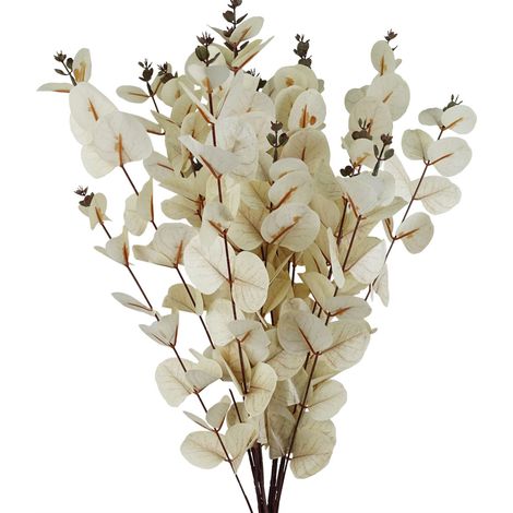 Pack of 6 x 80cm White Eucalyptus Foliage Stem (1/5)