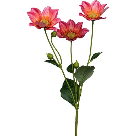 GASPER Mignon-Dahlie Rosa & Gelb Ø 9 cm 67 cm - Kunstblumen (1/2)
