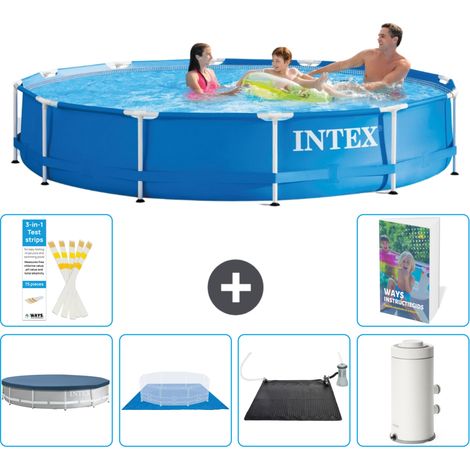 Frame Pool Rund - 366x76 cm - 7-teilig S92