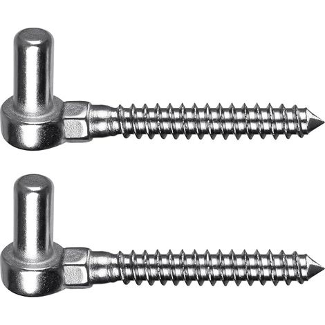 Gate Hinge Hardware Metal Farm Screw Hook for Wooden Fence/Garden Gate/Field Gate/Driveway with 16mm Bolt, 11cm (1/5)