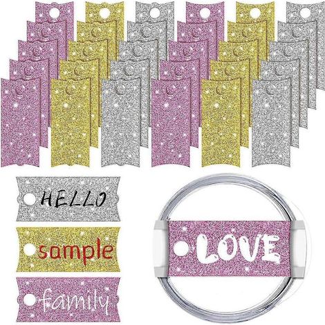 Lot de 12 étiquettes nominatives brillantes pour gobelets de 1,2 L (40 oz), en acrylique. (1/5)