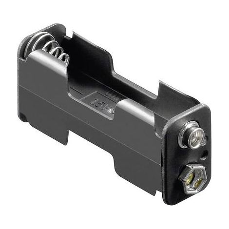 Support de pile 2x LR6 (AA) Goobay 12461 raccordement par empreinte pile 9V (L x l x H) 60 x 26 x 16 (1/3)