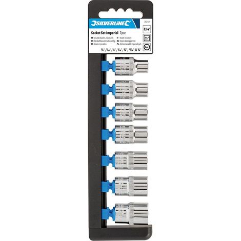 Set Silverline chiavi a bussola 1/2" 7 pezzi 3/8" - 3/4" acciaio Prezzo (1/2)