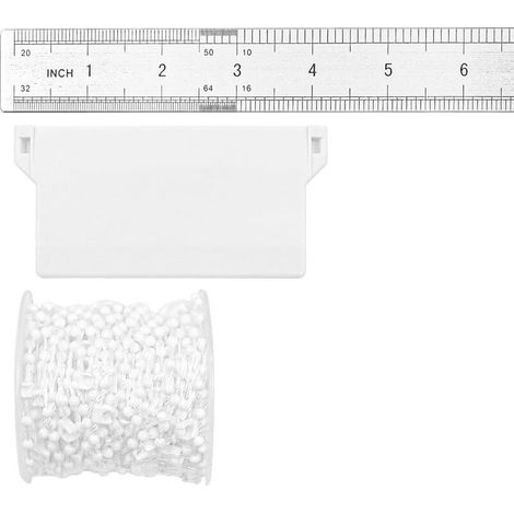 UlisemLot de 20 stores verticaux et 10 mètres de chaîne blanche 89 mm pour rideaux de porte et fenêtre (1/3)
