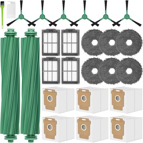 Neptune – Accessoires de rechange pour iRobot Roomba 505 Combo – 2 brosses à rouleaux, 6 sacs à poussière, 4 filtres HEPA – Nettoyage efficace (1/5)