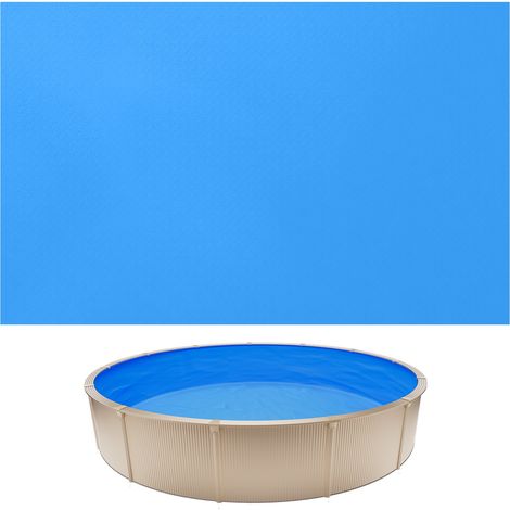 Liner Piscine Hors-Sol Ronde Diamètre 360 cm Hauteur Paroi 90 cm Film Intérieur de Piscine Épaisseur 0,4 mm pour Rénovation Étanchéité, Système Overlap, en PVC, Anti-Déchirure, Anti-UV, Bleu (1/5)
