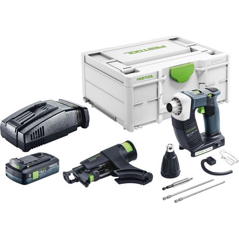 Visseuse sans fil Festool DWC 18-4500 Basic 18 V 14 Nm sans balais + 1 batterie 4,0 Ah + chargeur rapide + Systainer