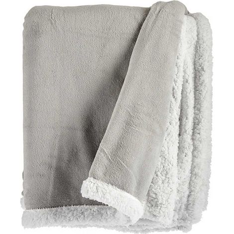 Manta Polar Gris claro Blanco (130 x 170 cm) 8430852896827 S3608852 Gift Decor