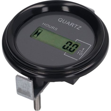 Compteur Heures Universel Numérique pour Matériel Agricole, Minuterie Électronique DC 12‑36V avec Affichage LCD Rond pour Tracteur et Machinerie