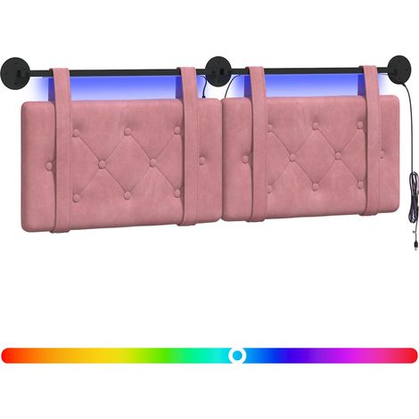 Maison Exclusive - Testiera sospesa Con luce LED Rosa Velluto