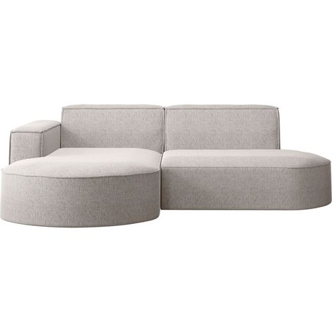 Ecksofa, Sofa L form, Couch L form MODENA L STUDIO stoff Neve Beige Links (1/5)