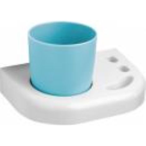 Porte-gobelet pour meuble de salle de bain en abs couleur blanche 16 cm accessoires de toilette