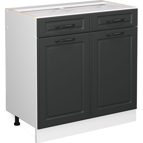 Meuble cuisine R-Line, Anthracite campagne, 80 cm sans plan de travail, Vicco (1/5)