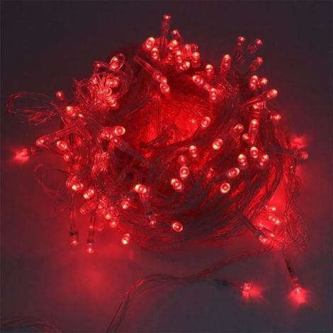 Guirlande Lumineuse - 10 M - 100 LED - Rouge - 8 Modes - Intérieur Extérieur (1/4)
