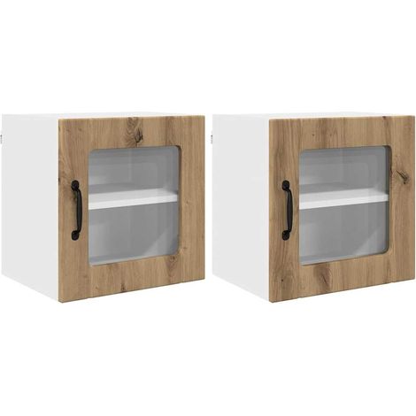 Meubles de Rangement,Armoire de cuisine 2 pcs Chêne artisanal 40 x 31 x 40 cm CFW744701 (1/5)